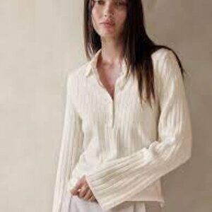 Banana Republic Nezha Merino Sweater Polo